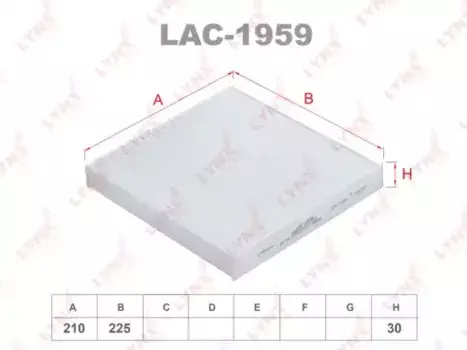 Салонный фильтр LYNXAUTO LAC-1959