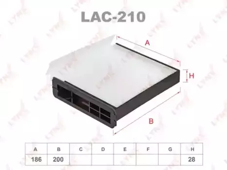 Салонный фильтр LYNXAUTO LAC-210 NISSAN Tiida 1.5-1.8 07>