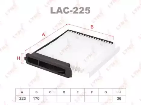 Салонный фильтр LYNXAUTO LAC-225 NISSAN Tiida 04-12