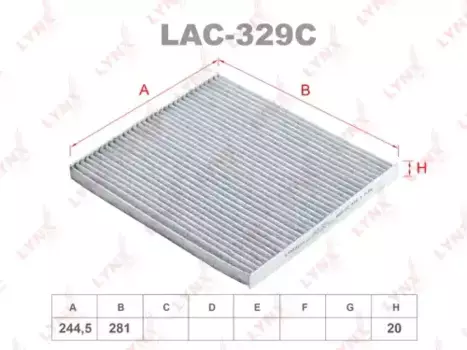 Салонный фильтр LYNXAUTO LAC-329C NISSAN Teana(L33) 14> / Pathfinder(R52) 12>, INFINITI JX QX60