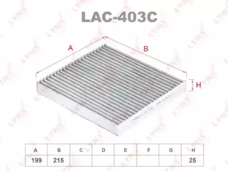 Салонный фильтр LYNXAUTO LAC-403C MAZDA 03>/6 all models 02>