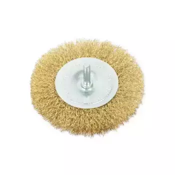 щетка для дрели! плоская 100 мм, со шпилькой, латунированная проволока\ R8041100 ARNEZI