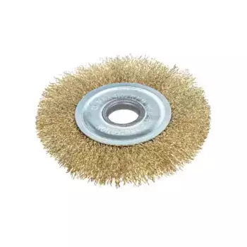 щетка для УШМ! плоская 125 мм, посадка 22.2 мм, латунированная проволока\ R8042125 ARNEZI