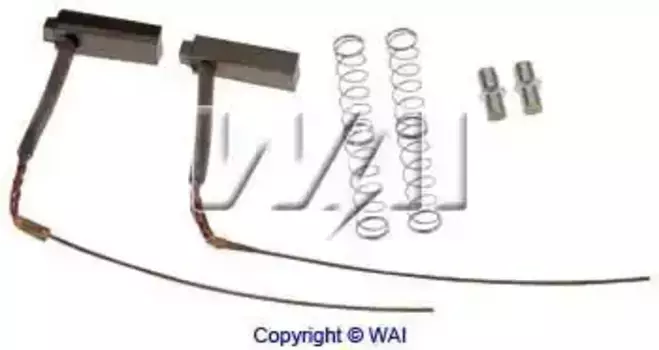 щетки генератора! Bosch 6x4x17.5 12/24V\ VAG, MB, Opel, Volvo 38-91800 WAI