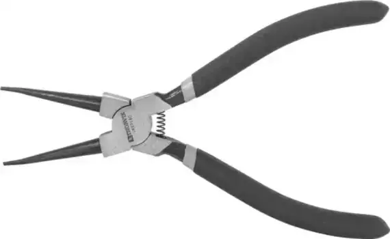 щипцы прямые! для стопорных колец с ПВХ рукоятками сжим, 180мм, 12-65мм\ IRSP180 THORVIK