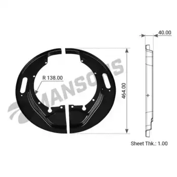 щиток пылезащитный! к-т на сторону (верхний+нижний)\ DAF 200.309 MANSONS