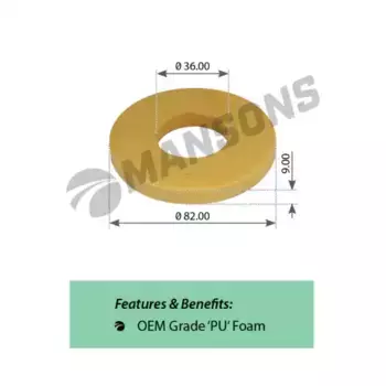 шайба кабины! (п)D82xxD36x9mm \ SCANIA P/G/R 100.880 MANSONS