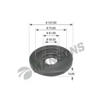 шайба рессоры! (м)30.5/40.8/75x107x16\Scania P/R-Serie ADA/ASA/ARA 600029 MANSONS