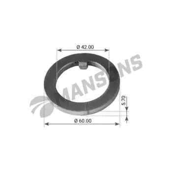 шайба !стопорная под гайку ступицы 43x61x5.8 \BPW ECO H/K/N/SH/SKH LW114 MANSONS