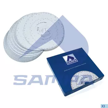 шайбы тахографа! односторонняя к-т 100шт.\ Universal 092.073-01 SAMPA