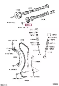 шестерня распредвала!\ Toyota Yaris 1.0i/1.3i 99-10 13523-23050 TOYOTA / LEXUS