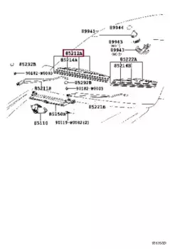 Щетка стеклоочистителя 85212YZZAC TOYOTA / LEXUS 400/16'' мм/"