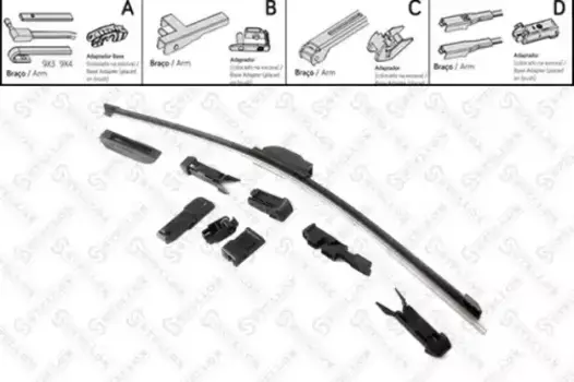 Щетка стеклоочистителя бескаркасная 204 000-SX STELLOX 500/20'' мм/" 1 шт