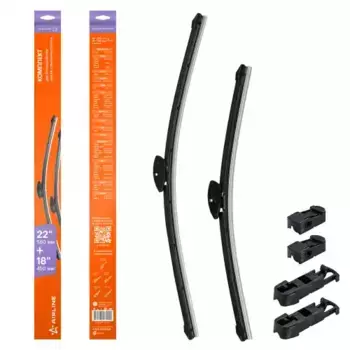 Щетка стеклоочистителя бескаркасная AWB-BK-550-450K AIRLINE 550/22'' мм/" 450/18'' мм/" 2 шт