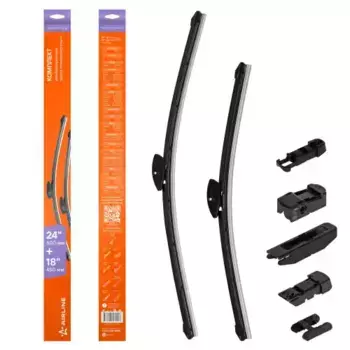 Щетка стеклоочистителя бескаркасная AWB-BK-600-450K AIRLINE 600/24'' мм/" 450/18'' мм/" 2 шт