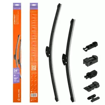 Щетка стеклоочистителя бескаркасная AWB-BK-600-475K AIRLINE 600/24'' мм/" 450/18'' мм/" 2 шт