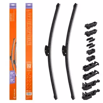 Щетка стеклоочистителя бескаркасная AWB-BK-650-650K AIRLINE 650/26'' мм/" 650/26'' мм/" 2 шт