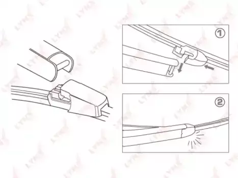 Щетка стеклоочистителя бескаркасная LR28P LYNXAUTO 280/11'' мм/" 1 шт