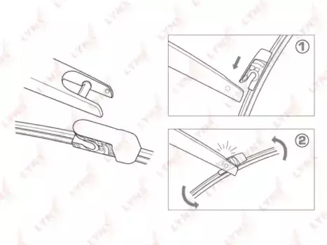 Щетка стеклоочистителя бескаркасная LR30M LYNXAUTO 300/12'' мм/" 1 шт