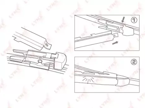 Щетка стеклоочистителя бескаркасная LR38H LYNXAUTO 380/15'' мм/" 1 шт