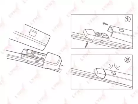 Щетка стеклоочистителя бескаркасная LR38K LYNXAUTO 380/15'' мм/" 1 шт