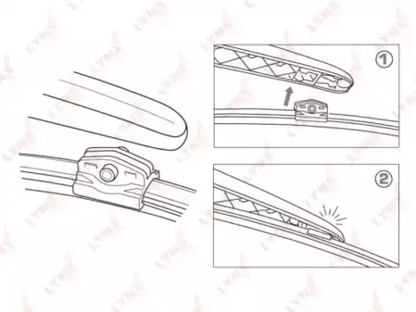 Щетка стеклоочистителя бескаркасная LR38N LYNXAUTO 380/15'' мм/" 1 шт