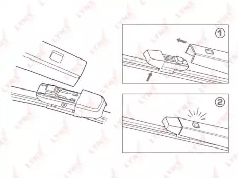 Щетка стеклоочистителя бескаркасная LR40K LYNXAUTO 400/16'' мм/" 1 шт
