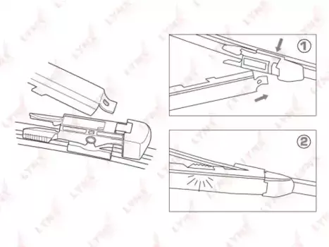 Щетка стеклоочистителя бескаркасная LR42H LYNXAUTO 425/17'' мм/" 1 шт