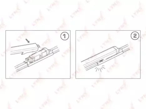 Щетка стеклоочистителя бескаркасная XF6038T LYNXAUTO 600/24'' мм/" 380/15'' мм/" 2 шт