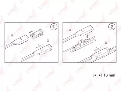 Щетка стеклоочистителя бескаркасная XF6048B LYNXAUTO 600/24'' мм/" 480/19'' мм/" 2 шт