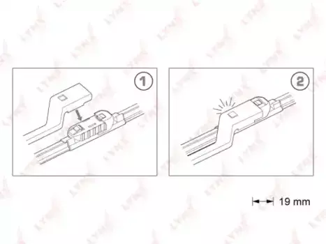 Щетка стеклоочистителя бескаркасная XF6048P LYNXAUTO 600/24'' мм/" 475/19'' мм/" 2 шт