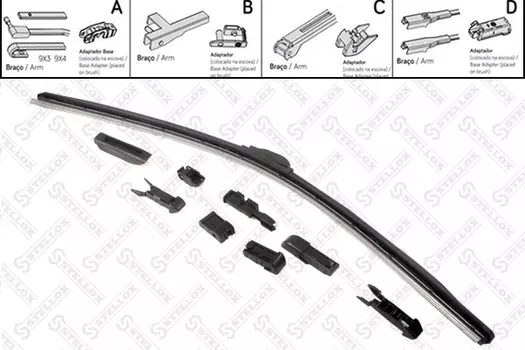 Щетка стеклоочистителя гибридная 126 650-SX STELLOX 650/26'' мм/" 650/26'' мм/" 1 шт