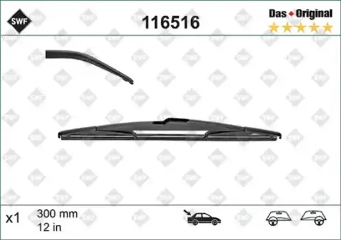 Щетка стеклоочистителя каркасная 116 516 SWF SWF Das Original Rear 1 шт
