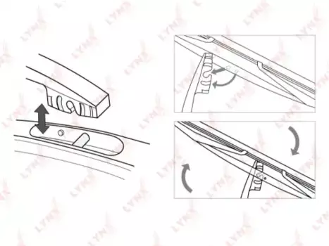 Щетка стеклоочистителя каркасная LR30D LYNXAUTO 300/12'' мм/" 1 шт