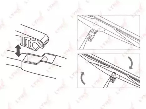 Щетка стеклоочистителя каркасная LR30E LYNXAUTO 300/12'' мм/" 1 шт
