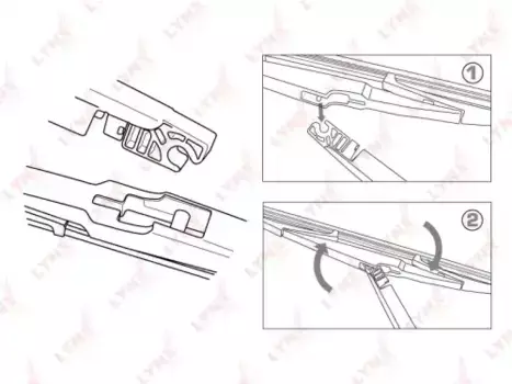 Щетка стеклоочистителя каркасная LR30T LYNXAUTO 300/12'' мм/" 1 шт