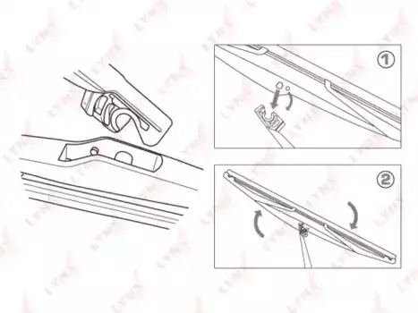 Щетка стеклоочистителя каркасная LR33S LYNXAUTO 330/13'' мм/" 1 шт