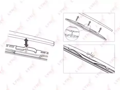 Щетка стеклоочистителя каркасная LR34G LYNXAUTO 340/13'' мм/" 1 шт
