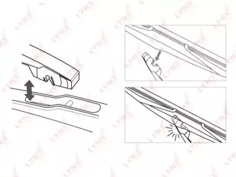Щетка стеклоочистителя каркасная LR35C LYNXAUTO 350/14'' мм/" 1 шт