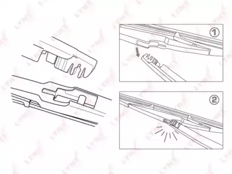 Щетка стеклоочистителя каркасная LR35T LYNXAUTO 350/14'' мм/" 1 шт
