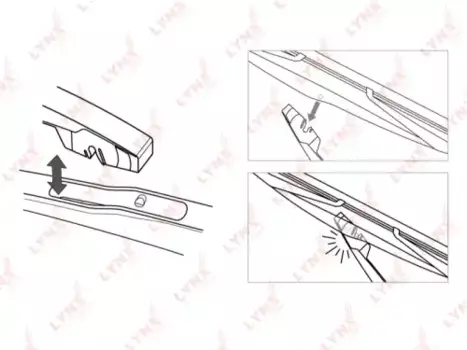 Щетка стеклоочистителя каркасная LR40B LYNXAUTO 400/16'' мм/" 1 шт