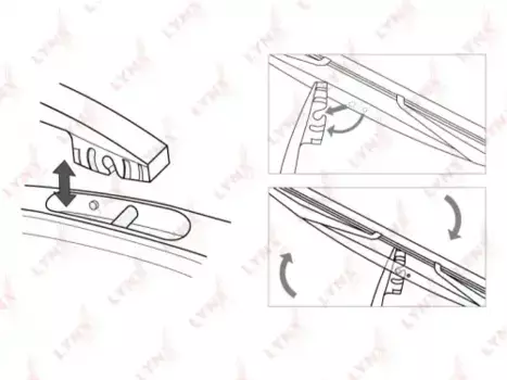 Щетка стеклоочистителя каркасная LR40D LYNXAUTO 400/16'' мм/" 1 шт