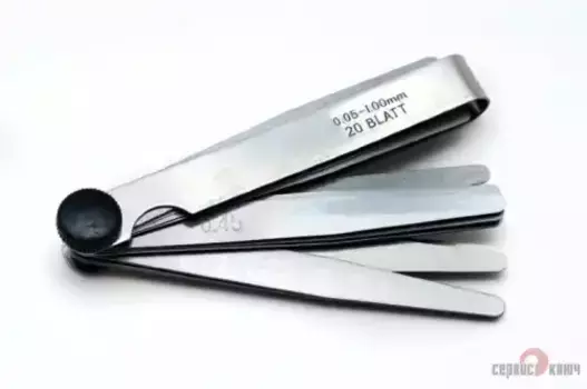 Щуп веерный 0,05-1,0мм (20 листов) в блистере 70614 СЕРВИС КЛЮЧ