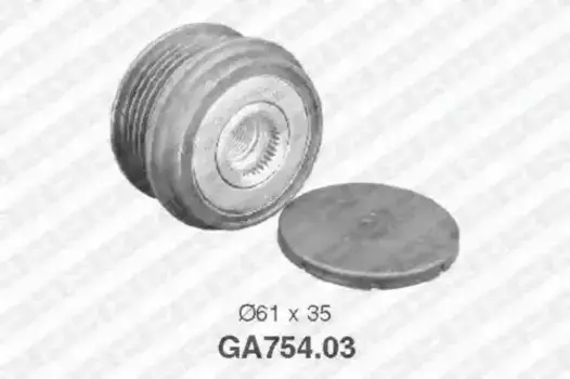 шкив генератора!\ Audi A4/A6, VW Passat 1.8T/1.9TDi 95> GA754.03 SNR
