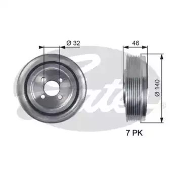 Шкив коленвала GATES TVD1078