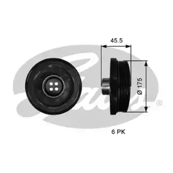 Шкив коленвала GATES TVD1136