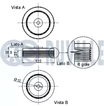 Шкив коленвала RUVILLE 520147