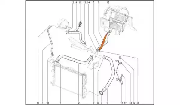 шланг подводящий отопителя!\ Lada 8450007974