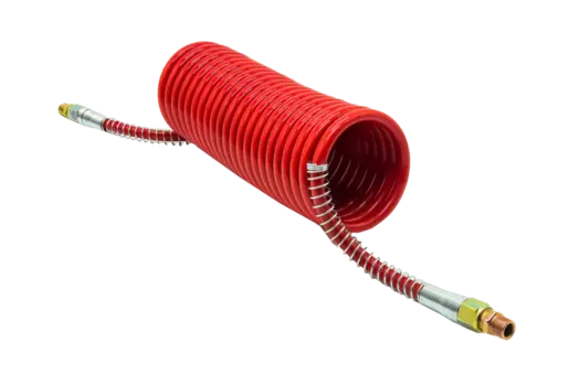 шланг прицепа винтовой ЕВРО красный L 7.5 м! ДВУХСЛОЙНЫЙ 16x1,5\