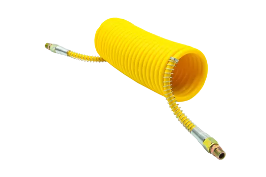 шланг прицепа винтовой ЕВРО желтый L 7.5 м! ДВУХСЛОЙНЫЙ 16x1,5\